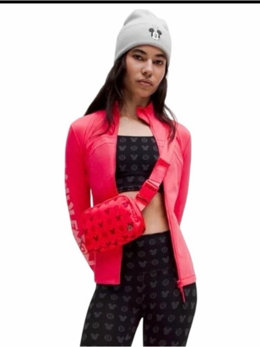 LULULEMON athletica Red Mickey Print Mini Fanny pack Belt Bag - Picture 2 of 16